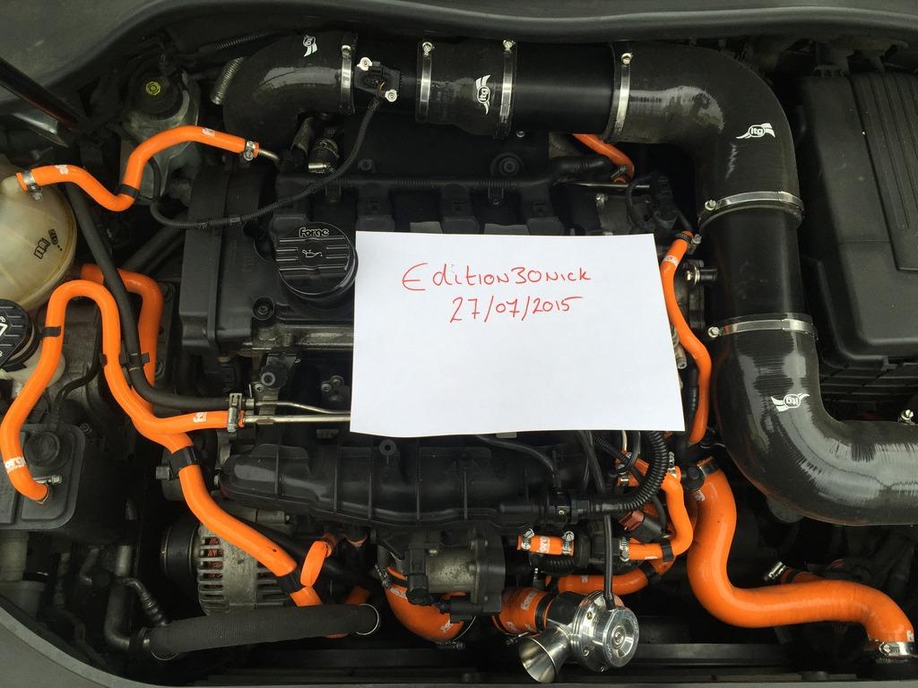 Full silicone hose kit in Orange Car Parts MK5 Golf GTI