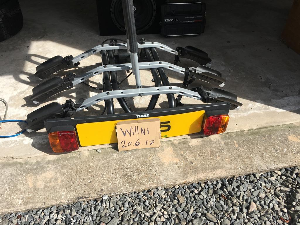 Thule 9503 Ride On 3 Bike Rack Tow Bar Mounted Car Parts MK5 Golf GTI